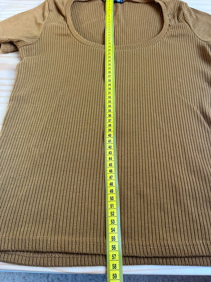 T-shirt Gemo ocre/moutarde Taille M - photo numéro 4
