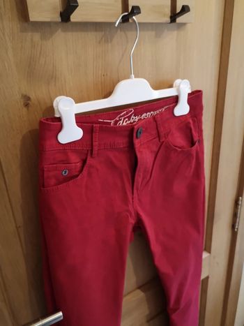 Jean's Edc en rouge taille haute 34