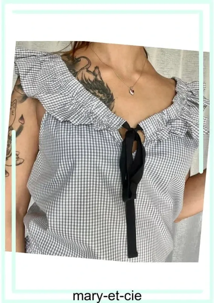 SOLDE - Top taille M/L - 100 % coton - Brigitte Bardot - photo numéro 2