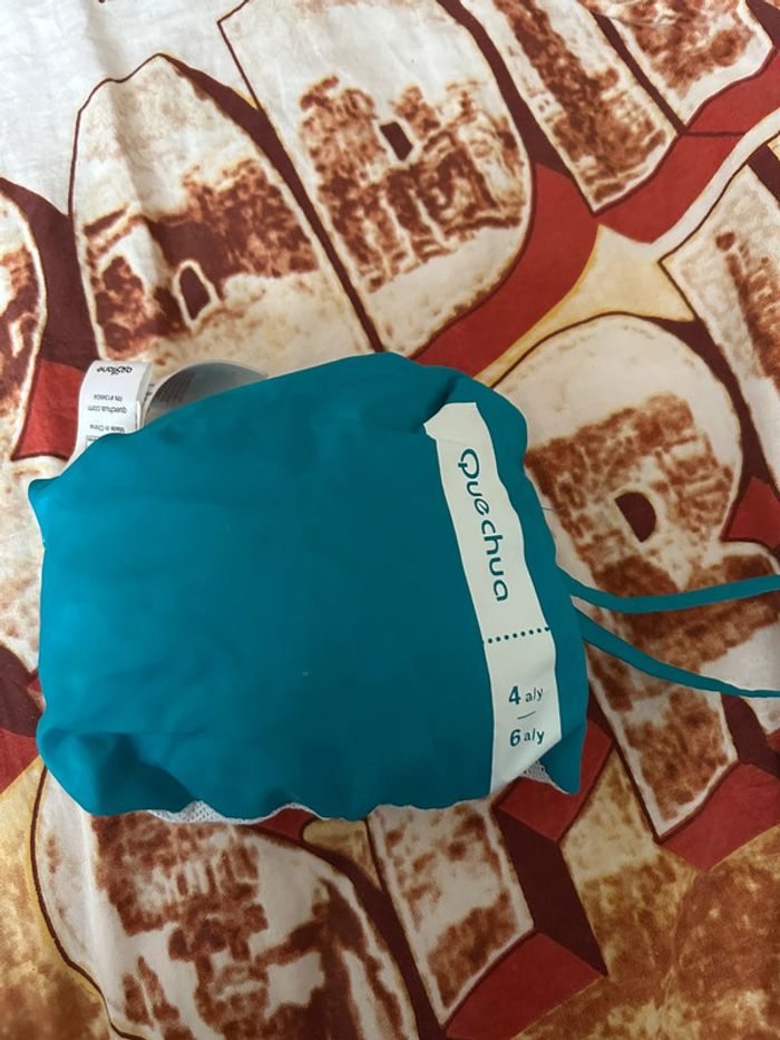 Pull kway poche kangourou quechua 6 ans bleu