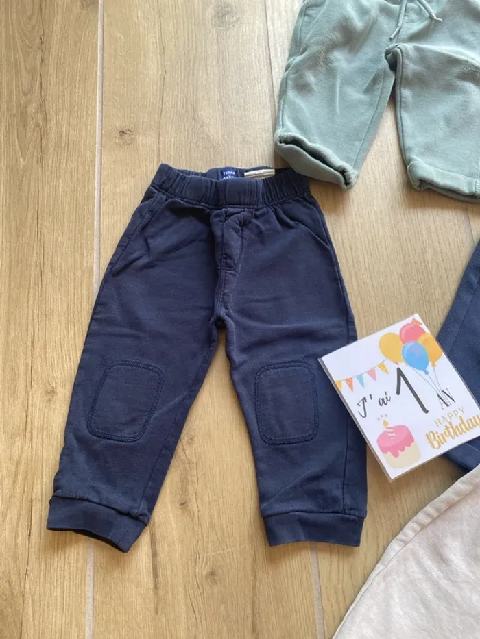 Lot 4 pantalons orchestra terre de marin Kiabi 12 mois garçon - photo numéro 2