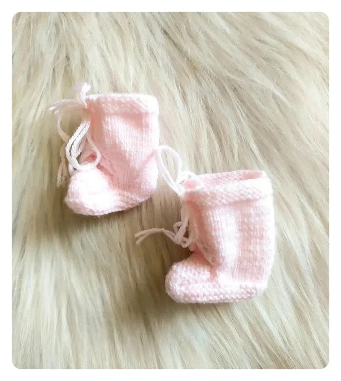 Chaussons tricotés main bébé naissance