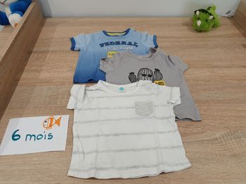 Lot t-shirt garçon 6mois