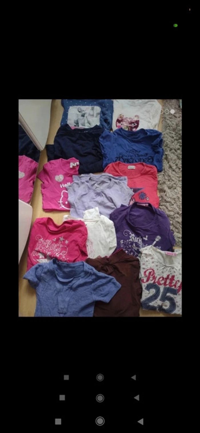 Lot tee-shirts avec et sans manches 10ans