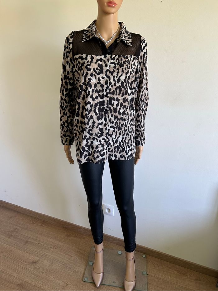 Chemise léopard à manches longues Milan Kiss taille M jamais portée - photo numéro 3