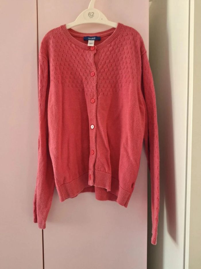 Gilet fuchsia Okaidi 8 ans