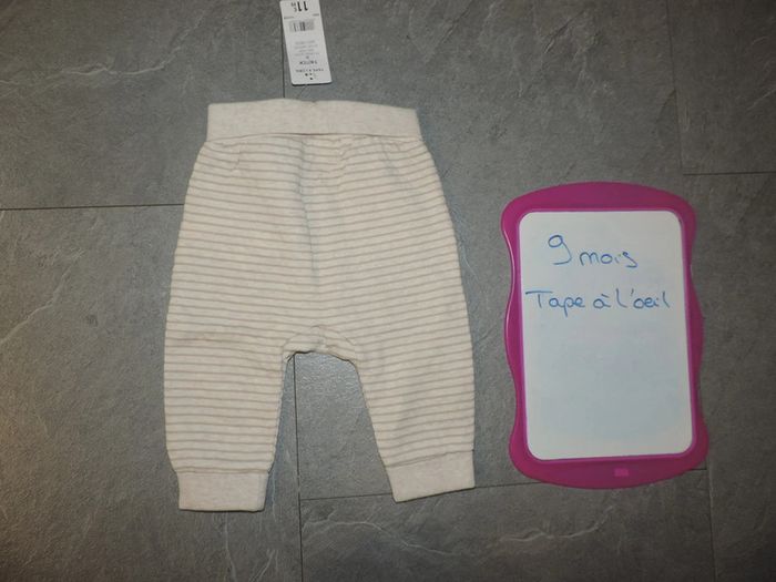 pantalon tape à l'oeil taille 9 mois neuf - photo numéro 2