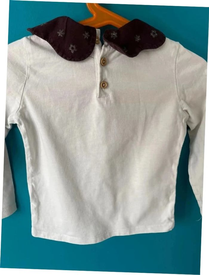 Joli t-shirt manches longues col Claudine 3 ans sergent major - photo numéro 4