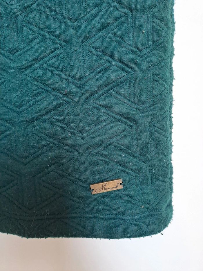 Jupe courte matelassée verte taille M - photo numéro 3