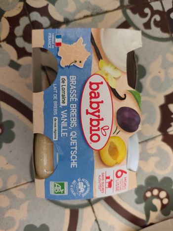 Babybio brassé brebis quetsche vanille