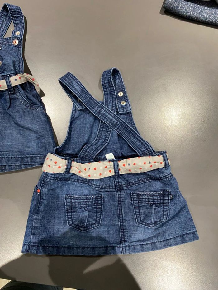 Lot de 2 robes en jean obaibi 6 mois - photo numéro 3