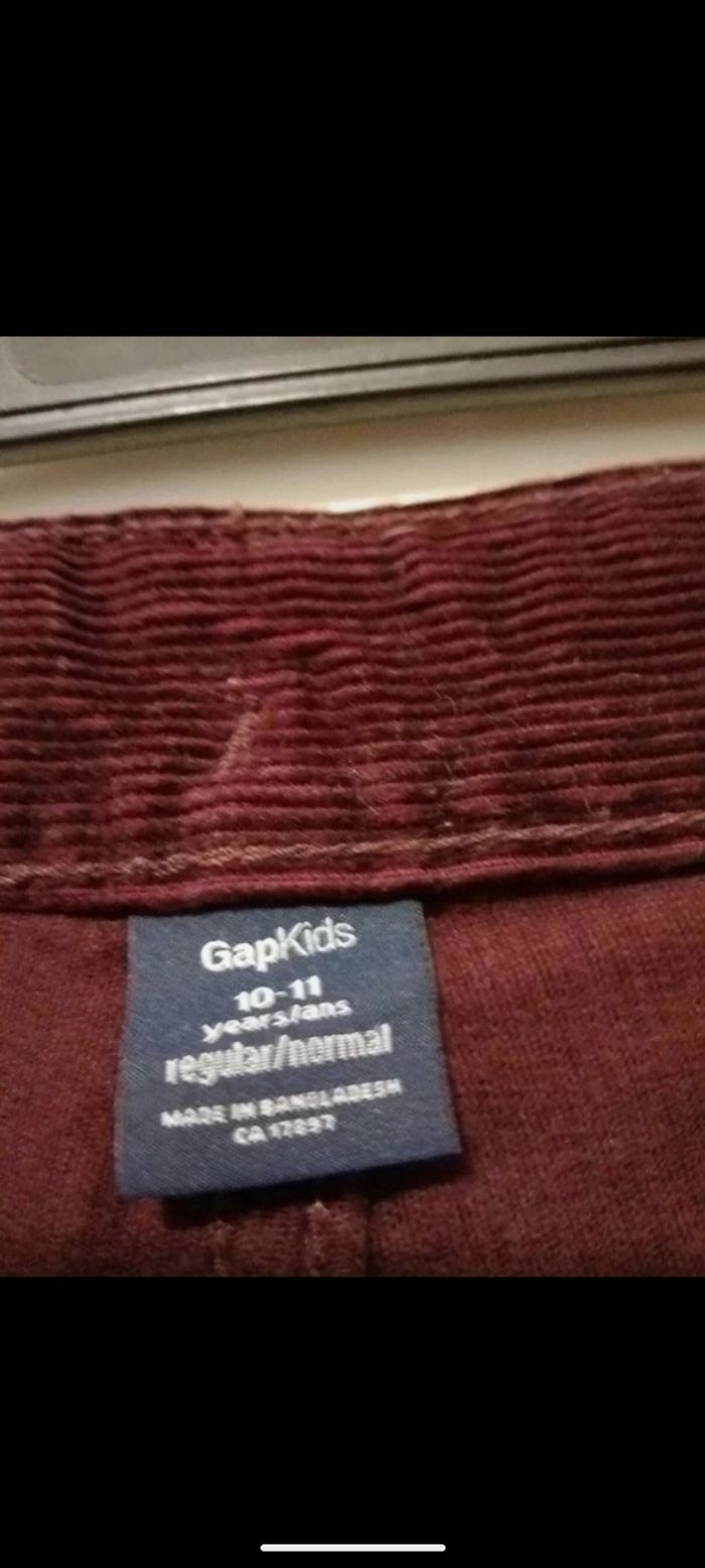 Pantalon Gap bordeaux. Taille 10 ans - photo numéro 5