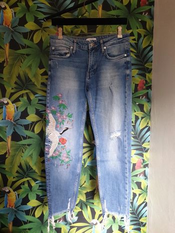 Jean denim premium brodé