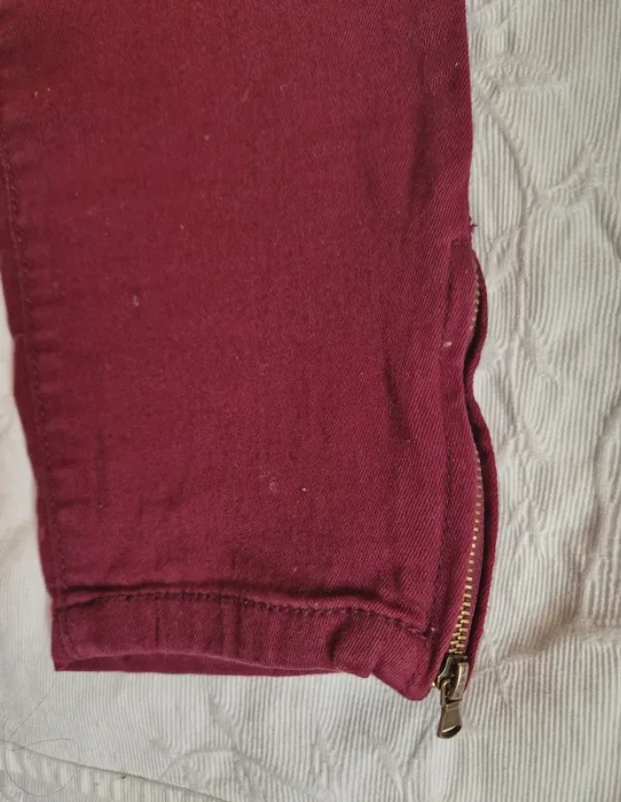 Pantalon bordeaux femme - photo numéro 7