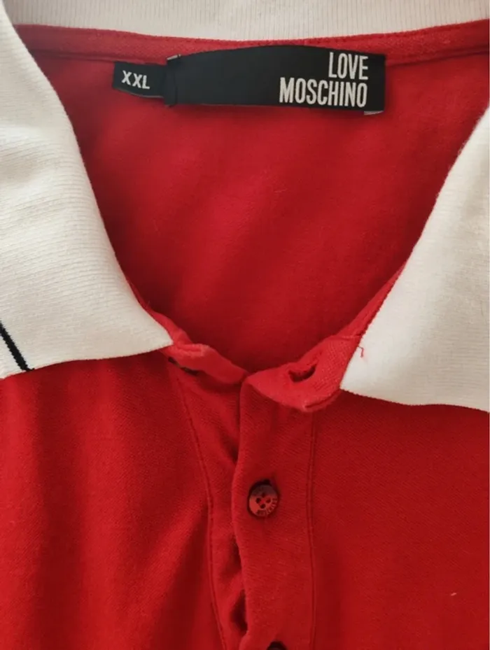 Polo Love Moschino Rouge - Taille XXL - photo numéro 3