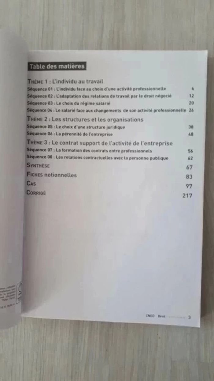 Livret Cned "Droit", BTS Tertiaires 1ère année - photo numéro 2