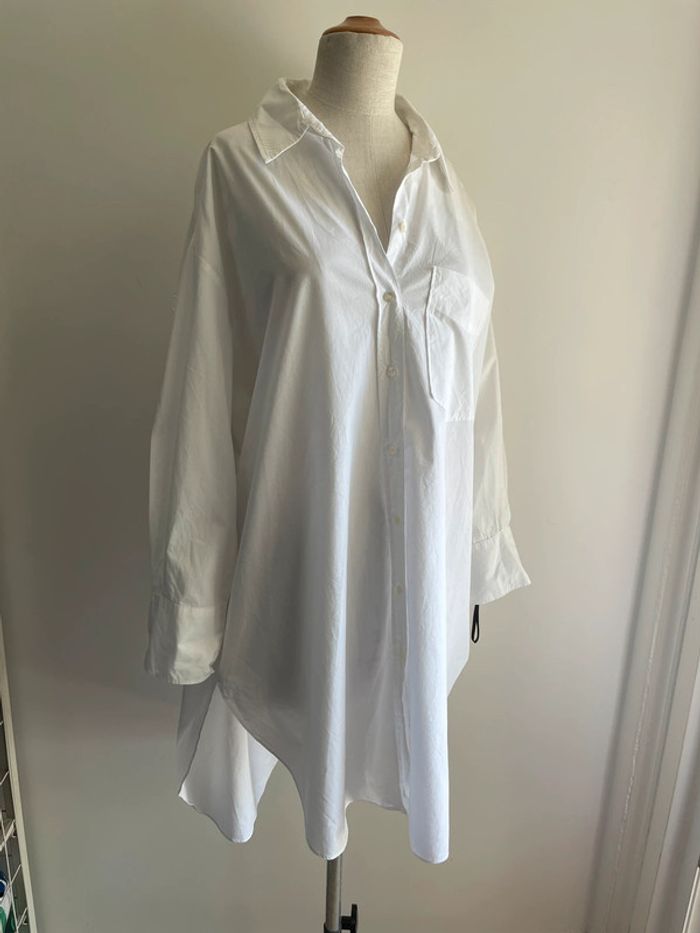 Robe chemise blanche Zara oversize