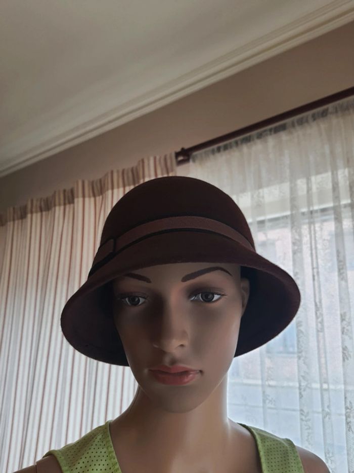 Chapeaux femme marron Veritas en laine 56cm - photo numéro 2