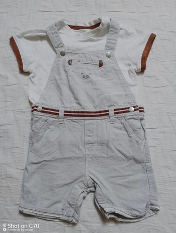 Obaibi ensemble polo salopette panda