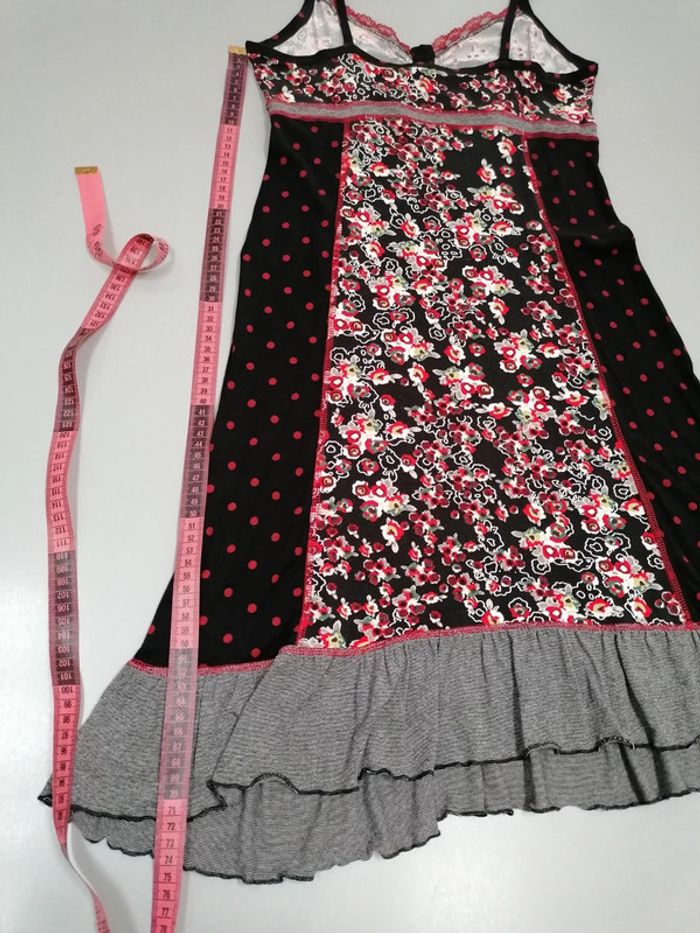 Robe été noir et rouge, fleurie et à pois, 38 - photo numéro 8