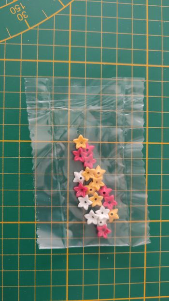Lot fleurs pétales pointues blanche jaune rouge pièce détachée Playmobil #E27