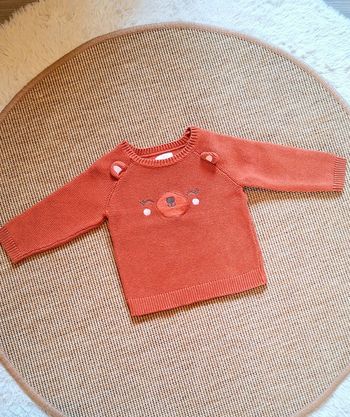 Sublime pull en maille mixte taille 12M comme neuf