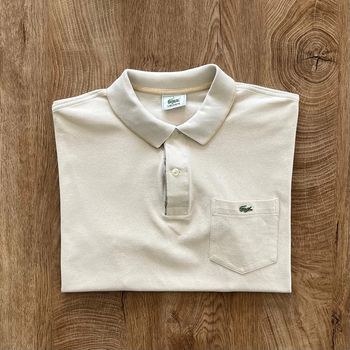 Polo/t.shirt crème Lacoste pour homme, taille 6 (XL)