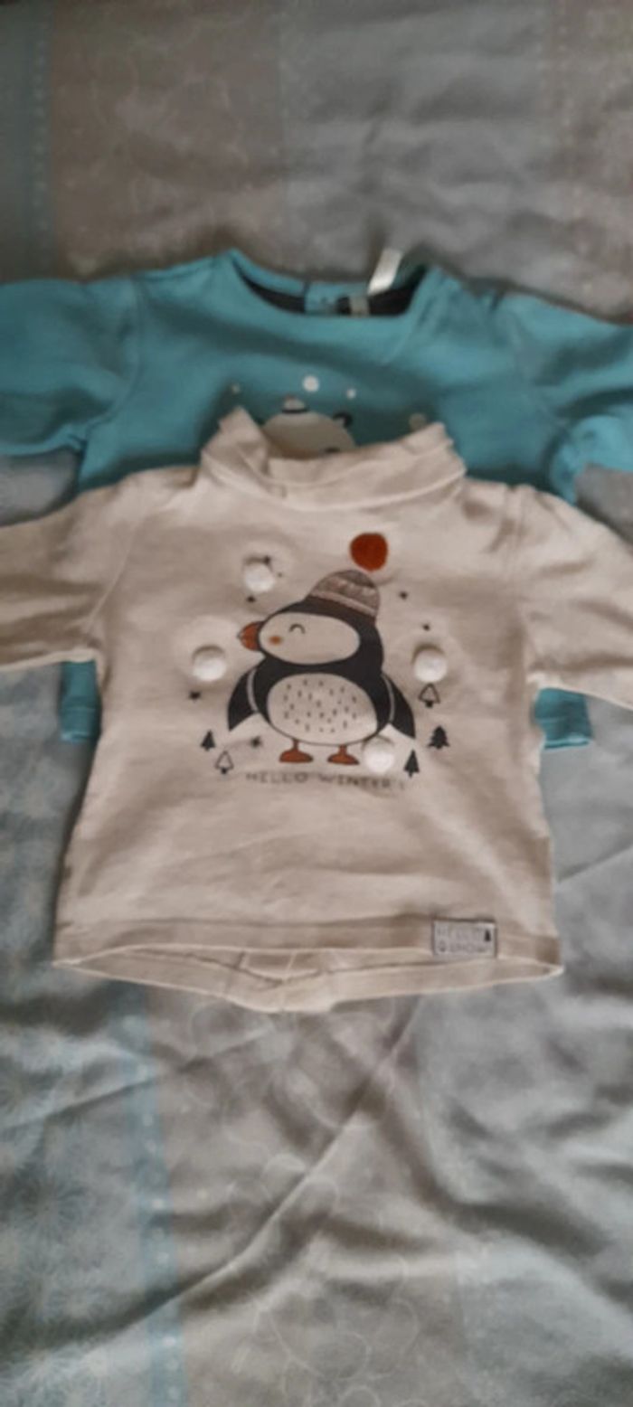 Lot de 2 maillots à manches longues