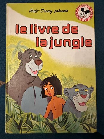 Livre album ancien vintage Le livre de la jungle Walt Disney Club du livre Mickey