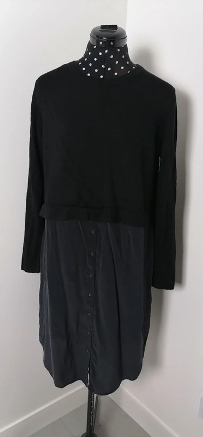 Robe 2 en 1 Laine et soie noir Taille M Cos - photo numéro 2
