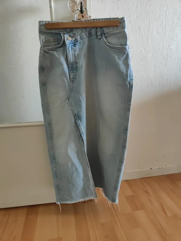 Jupe longue jeans Zara taille XS - photo numéro 3