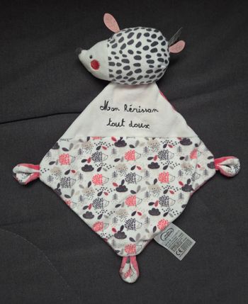 Doudou Hérisson losange - Mon Hérisson tout doux - Mots d'enfants