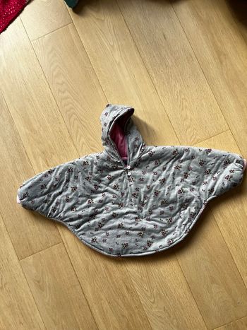 Cape  / poncho type japonaise 3/4 ans doublée polaire
