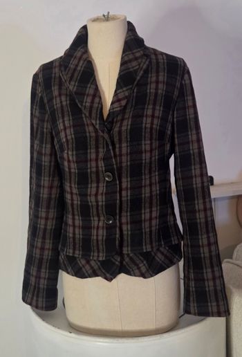 Lilith – Veste Blazer Laine 60% – Taille M – Carreaux Chic – Excellent État