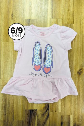 Robe body Danseuse - bébé fille 6-9 mois