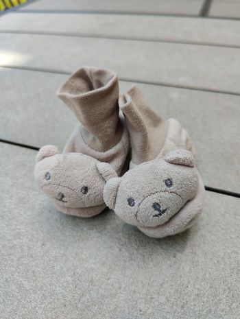 Chaussons ourson grain de blé bébé