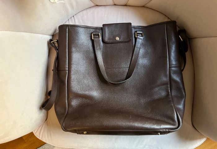 Yves Saint Laurent – Sac besace "Ycone" grand modèle – Marron chocolat - photo numéro 3