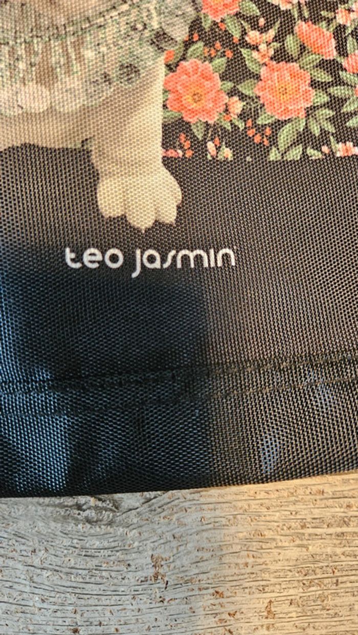 Sac à main en tissus noir et rouge, Teo Jasmin - photo numéro 6