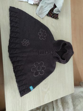 Cape poncho violet 24 mois