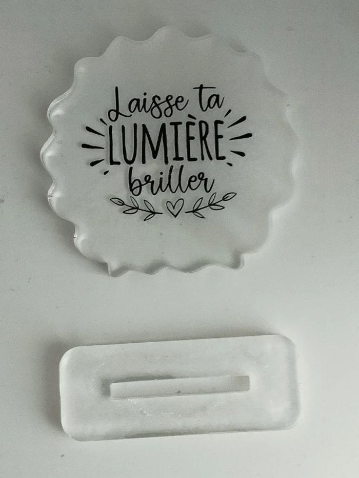 idée cadeau ornement bureau coiffeuse couvre tasse en résine abr015 - photo numéro 4