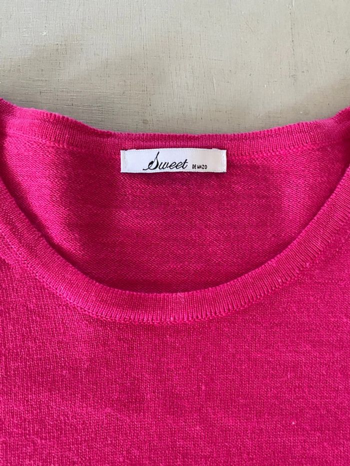 Pull en laine Sweet De Mazo framboise fuchsia taille XS / S - photo numéro 10