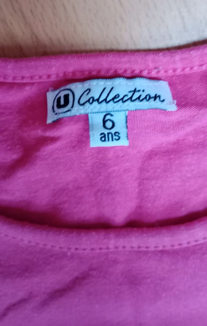 T-shirt fushia 6 ans - photo numéro 3