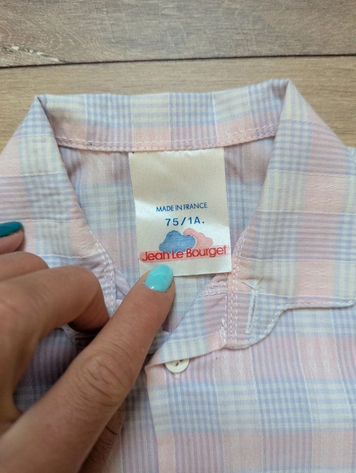 Superbe chemise vintage neuve 12 mois - photo numéro 2