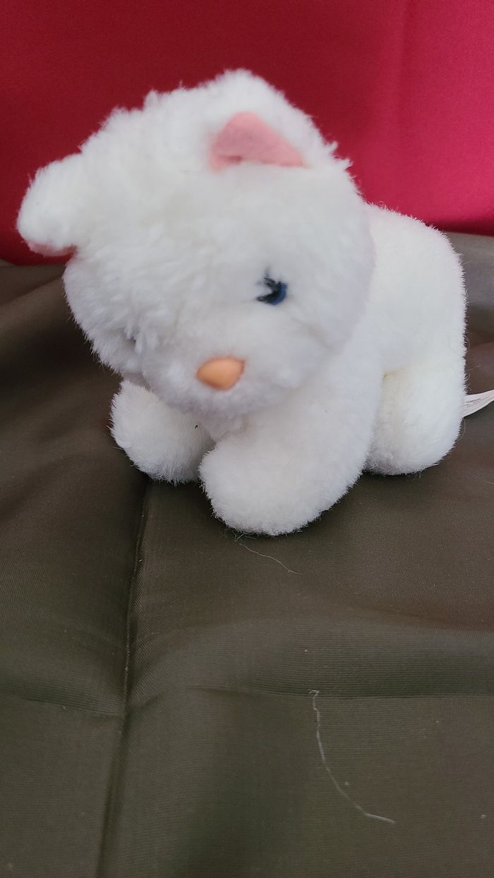 peluche chat blanc playwell toys