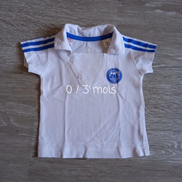 Tee shirt polo manches courtes 0/3 mois adidas