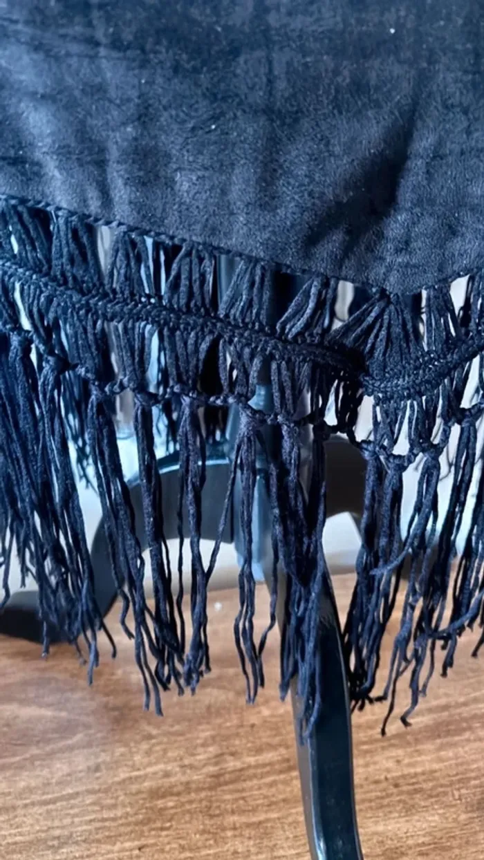 🌸 Robe de plage noire aspect peau de peche taille unique - photo numéro 6