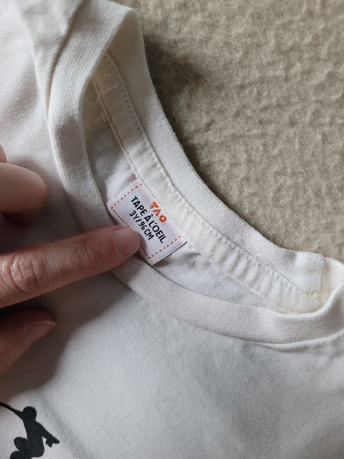 T-shirt manches longues 3 ans 96 cm tape à l'œil - photo numéro 5