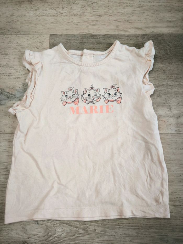 Tee shirt marie Aristochats Disney 18 mois