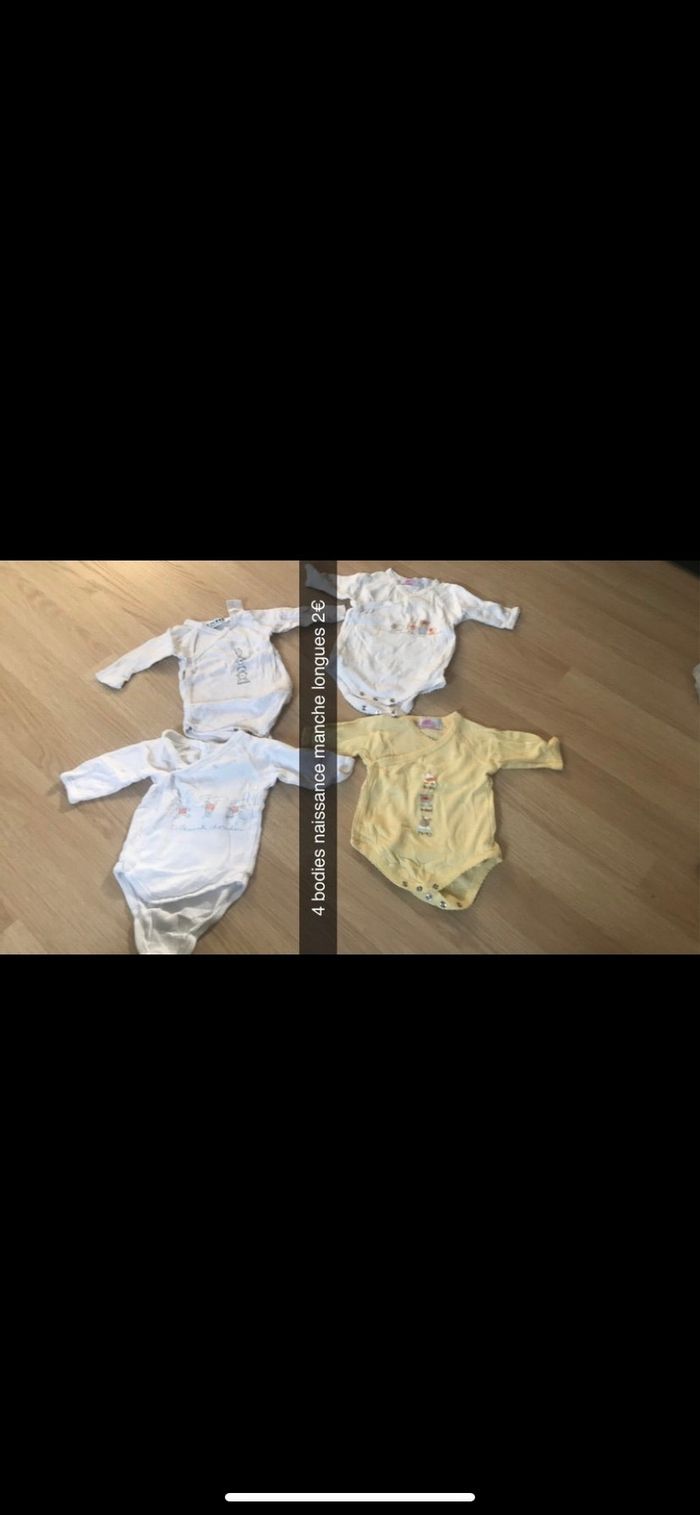 4 bodys manches longues naissance