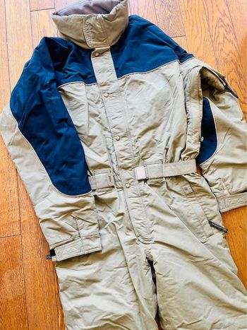 Sublime combinaison de ski taille XL queshua casi neuve bleu marine beige